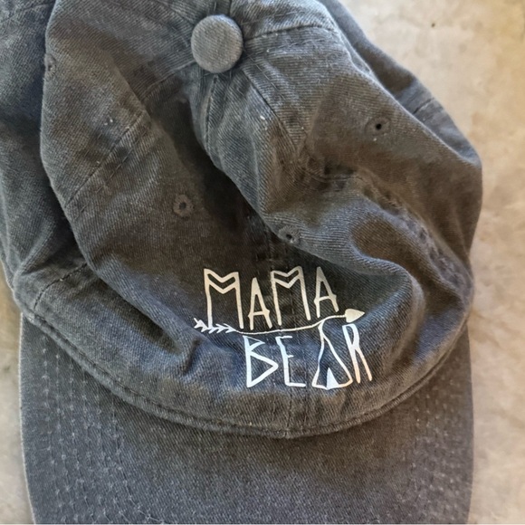 Mama Bear Ponytail Hat Vintage Washed Distressed Baseball Cap for Women - Picture 2 of 2